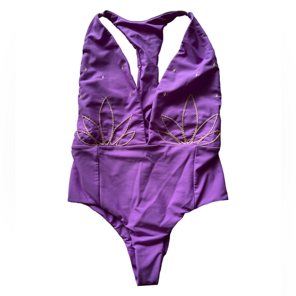 Benoa Swim Embroidered Hibiscus Pamalu One Piece Bikini